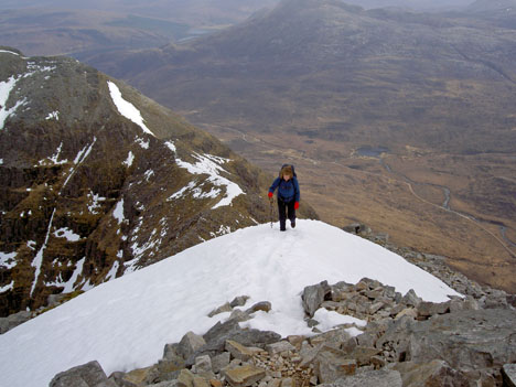 Clare Fox on Liathach