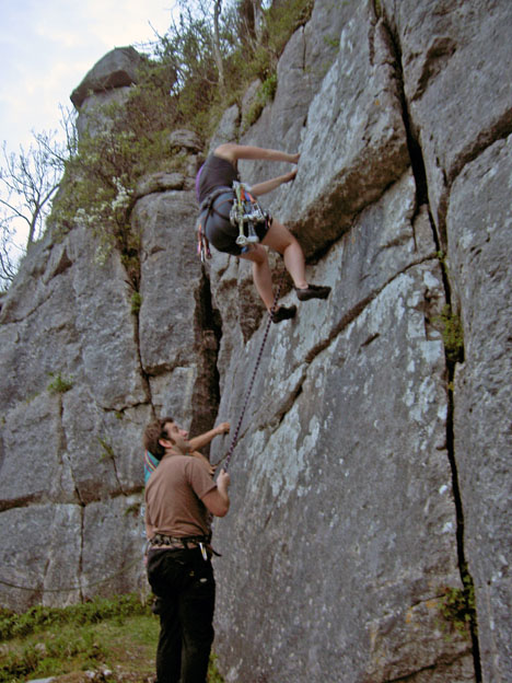 Jason & Cheryl Smallwood at Warton Pinnacle Crag