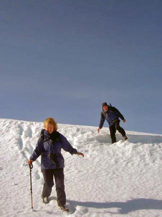 Clare and Frank descending a (now deleted) Corbett