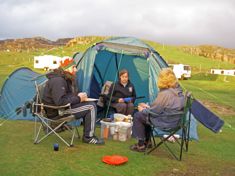 Dame,Penny, and Clare at Clachtoll