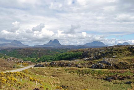 Canisp, Suilven, Cul Mor, and Cul Beag