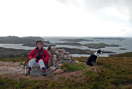 Angie on Tanera Mor, the largest of the Summer Isles.