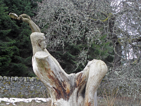 In the sculpture park in Glen Freshie