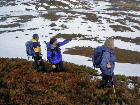 Alan, Kevin and Clare on Geal Charn